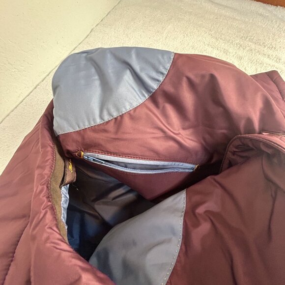 Robert Talbott Mens Burgundy Quilted Down Puffer Vest XL Button Front Packable - Picture 8 of 8